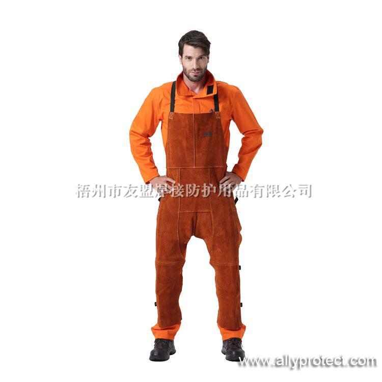 AP-7236 咖啡色單前幅連胸工作褲