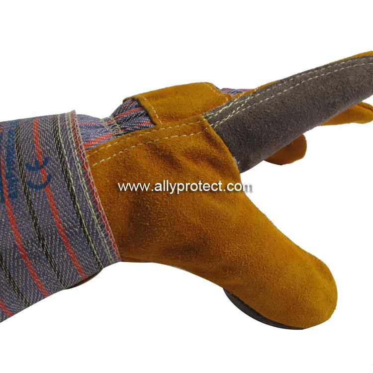 AP-1524 炭啡色加金黃色全托手套